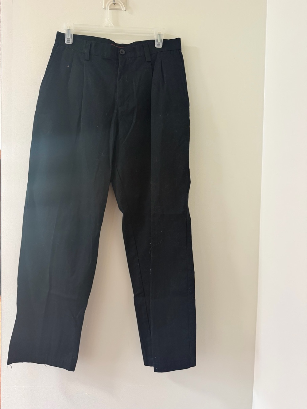 Merona Pleated Dress Pants Mens 30x30 Black Excellent Straight Leg Office